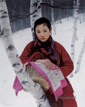 Birkenwald WJT Chinesische Mädchen Ölgemälde